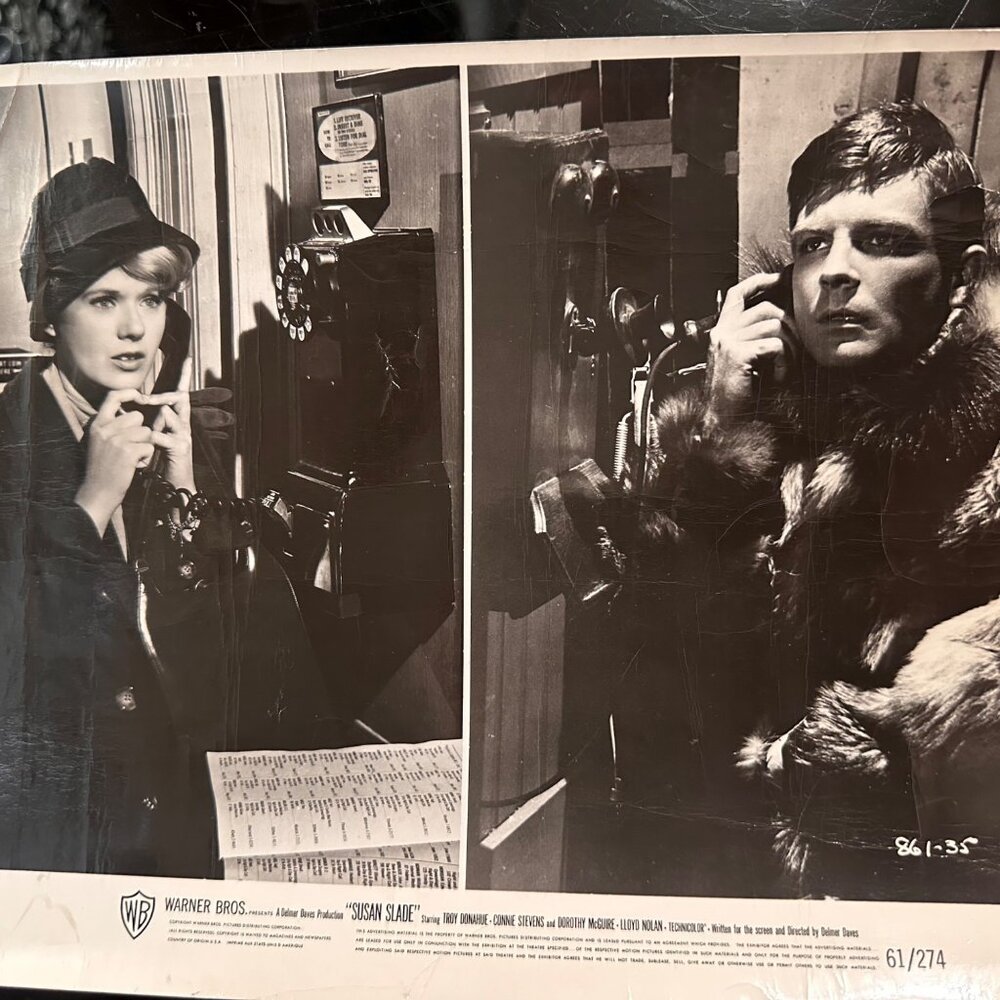 Vintage 1961 Warner Bros "Susan Slade" Movie Still Photo Featuring Connie Steven